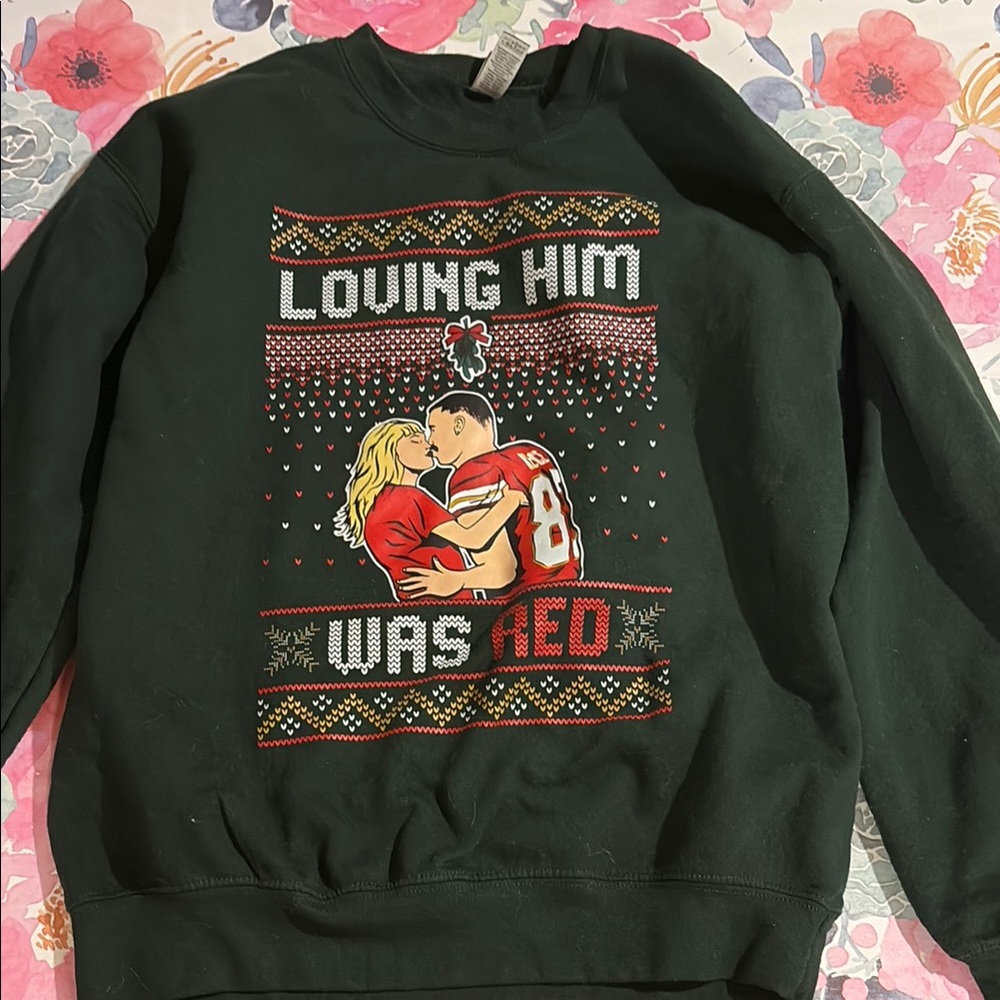 Loving him was red ugly Xmas sweater